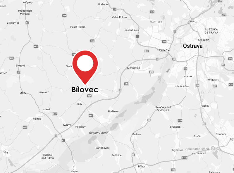 Mapa – Zámek Bílovec